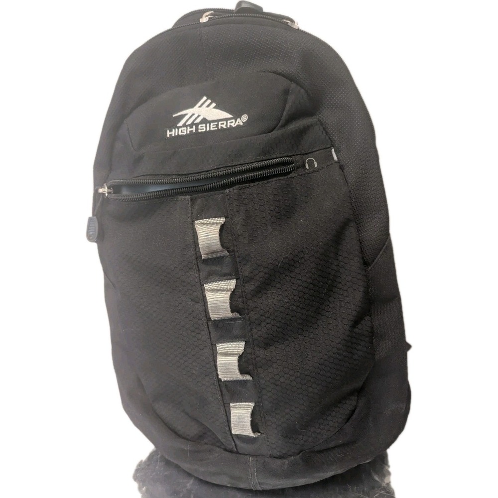 High Sierra Black Laptop Backpack School Travel Hiking Multi Pocket Daypack Bag